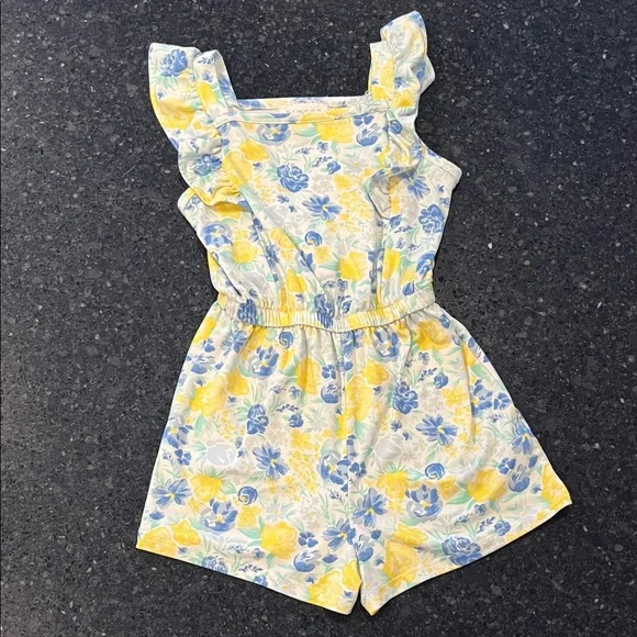 btween Light Blue and Floral Kids Rompers - Picture 2 of 11